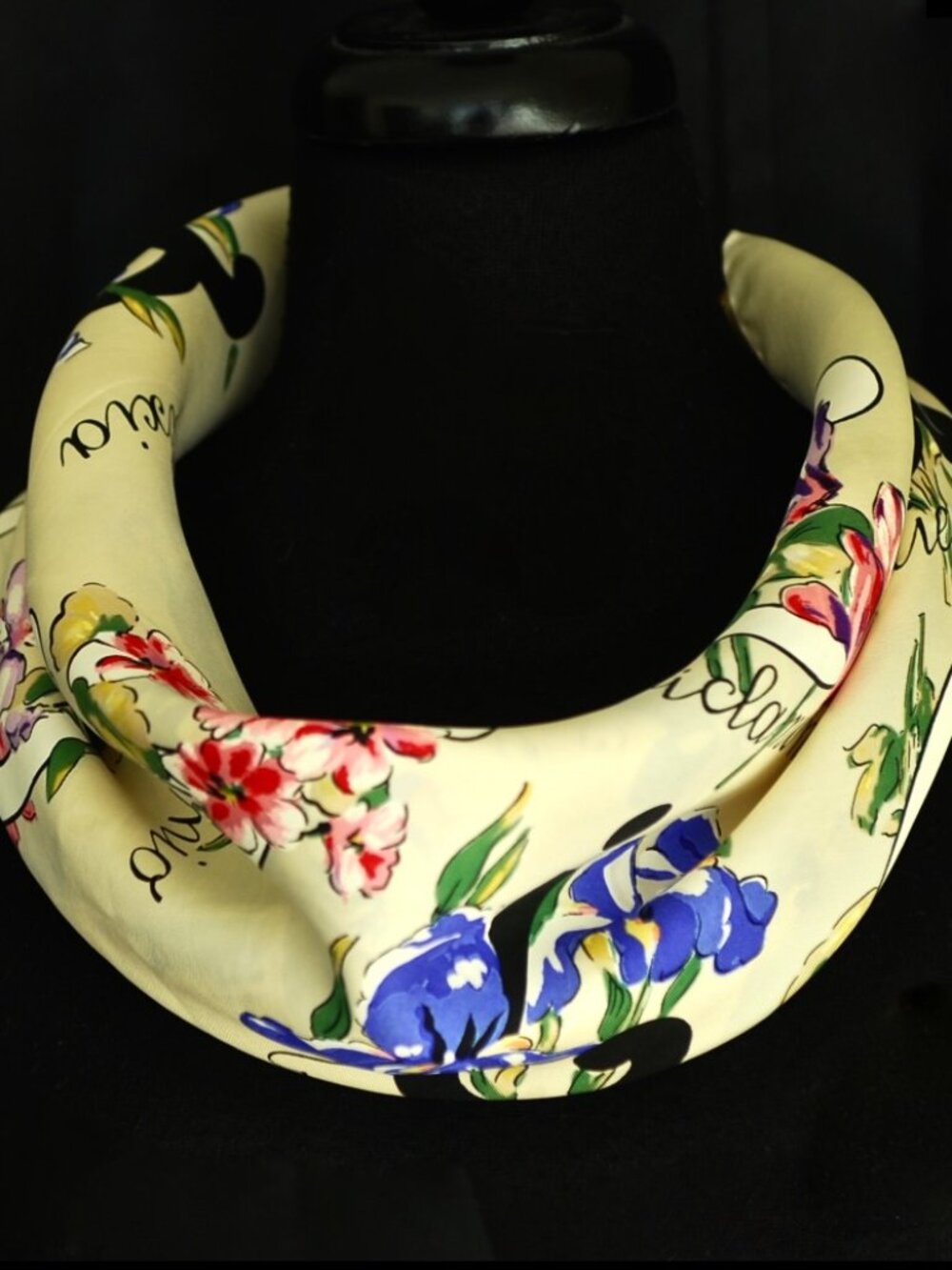 Salterio Vintage Alphabet Scarf With Flowers For Each Letter - Italy